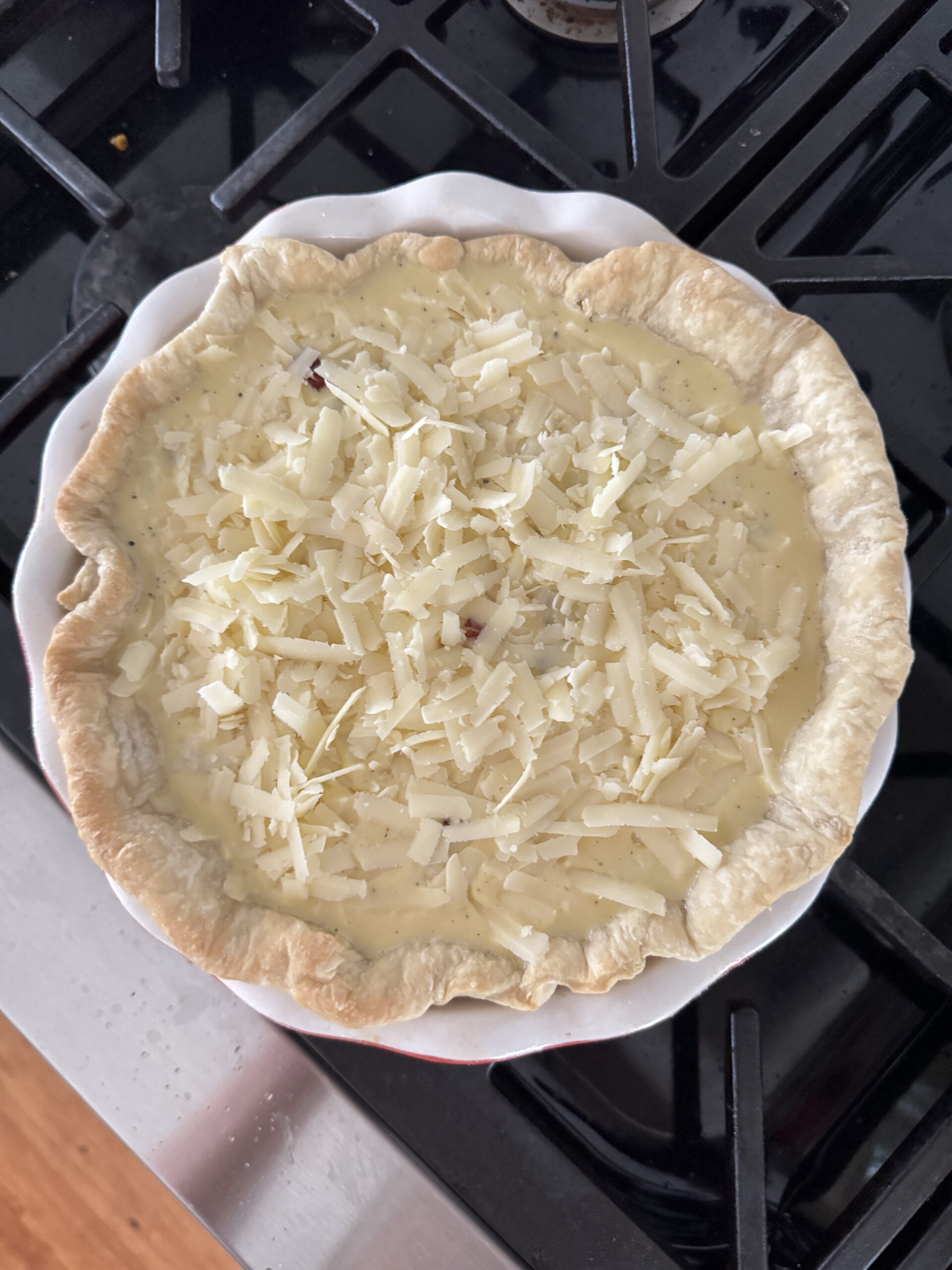 quiche with cheese unbaked