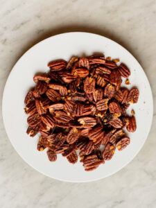 Sweet and spicy roasted pecans