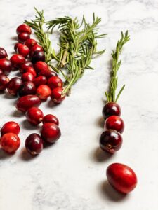 Cranberries & rosemary