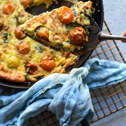 Bacon, Tomato, Spinach Frittata
