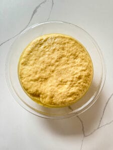 cinnamon roll dough after first rise