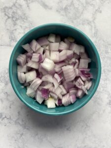 chopped red onion