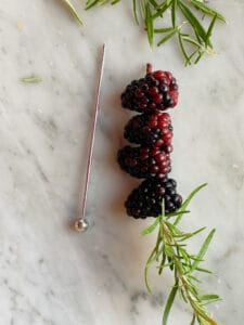 Blackberries with rosemary