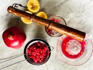 pomegranate lemon drop martini