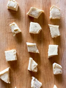 Brie cut into small pieces