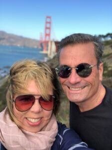 Dina and Bruce at the Golden Gate Bridge