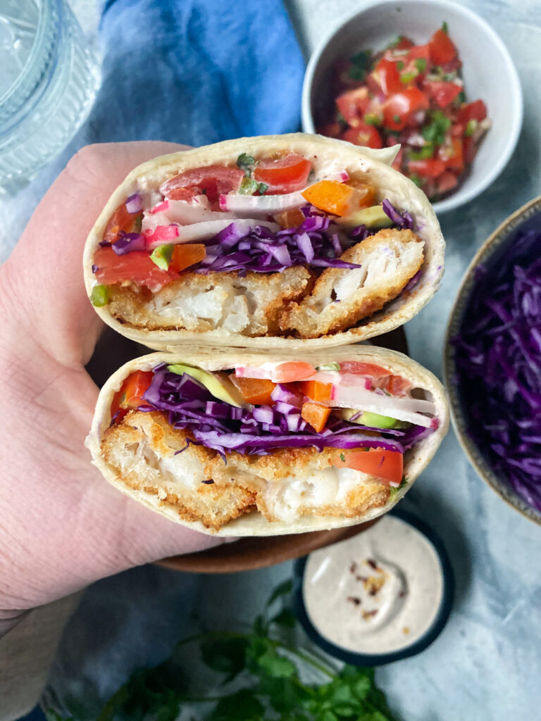 Baja Fish Burrito - The Perks of Being Us Baja Fish Burrito