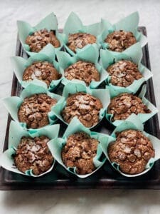 1 dozen chocolate muffins