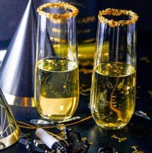 2 champaign cocktails
