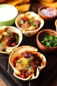 steak taco cups