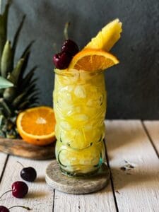 Mai Tai with orange and pineapple