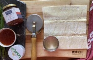 Sweet and savory Boursin mini pecan tart ingredients