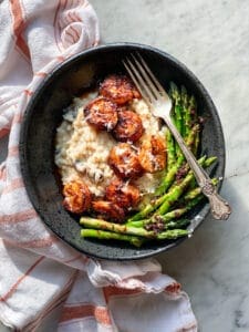 Mushroom Risotto with shrimp