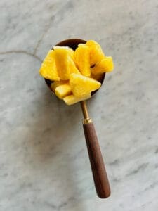 frozen pienapple in a cup