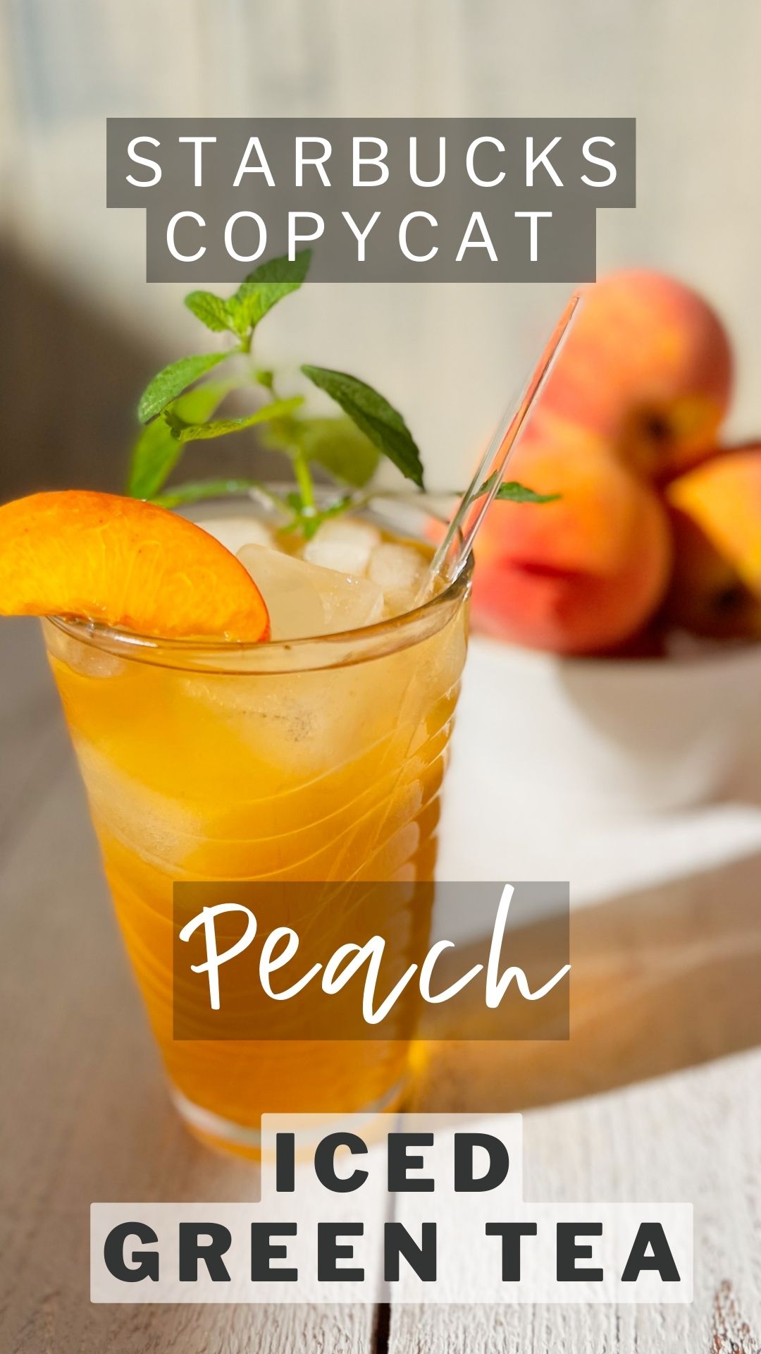 How to Make Iced Peach Green Tea (Starbucks Copycat)