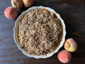 peach crisp pie