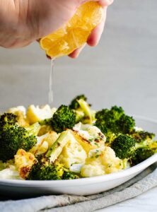 roasted brocolli and cauliflower