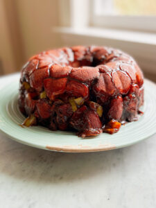 apple monkey bread on a plate