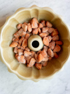 cinnamon sugar biscuits in a bundt pan