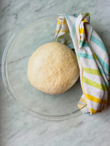 German Pretzel buns dough before it has risen