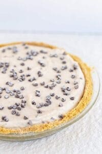 Cannoli pie with graham cracker crust
