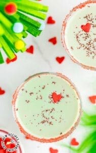 Grinch Fireball mint cocktail