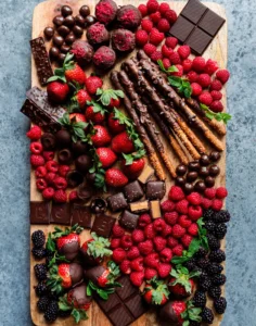 Chocolate and fruit charcuterie board