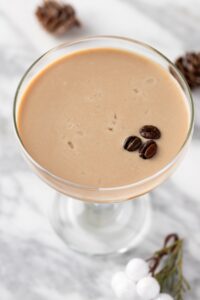 white-chocolate-espresso-martini in a martini