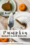 pinterest pin for pumpkin bundt cake recipe