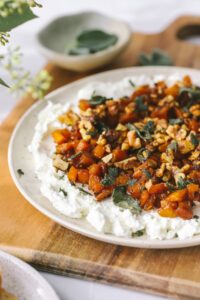 butternut squash appertizer on a plate