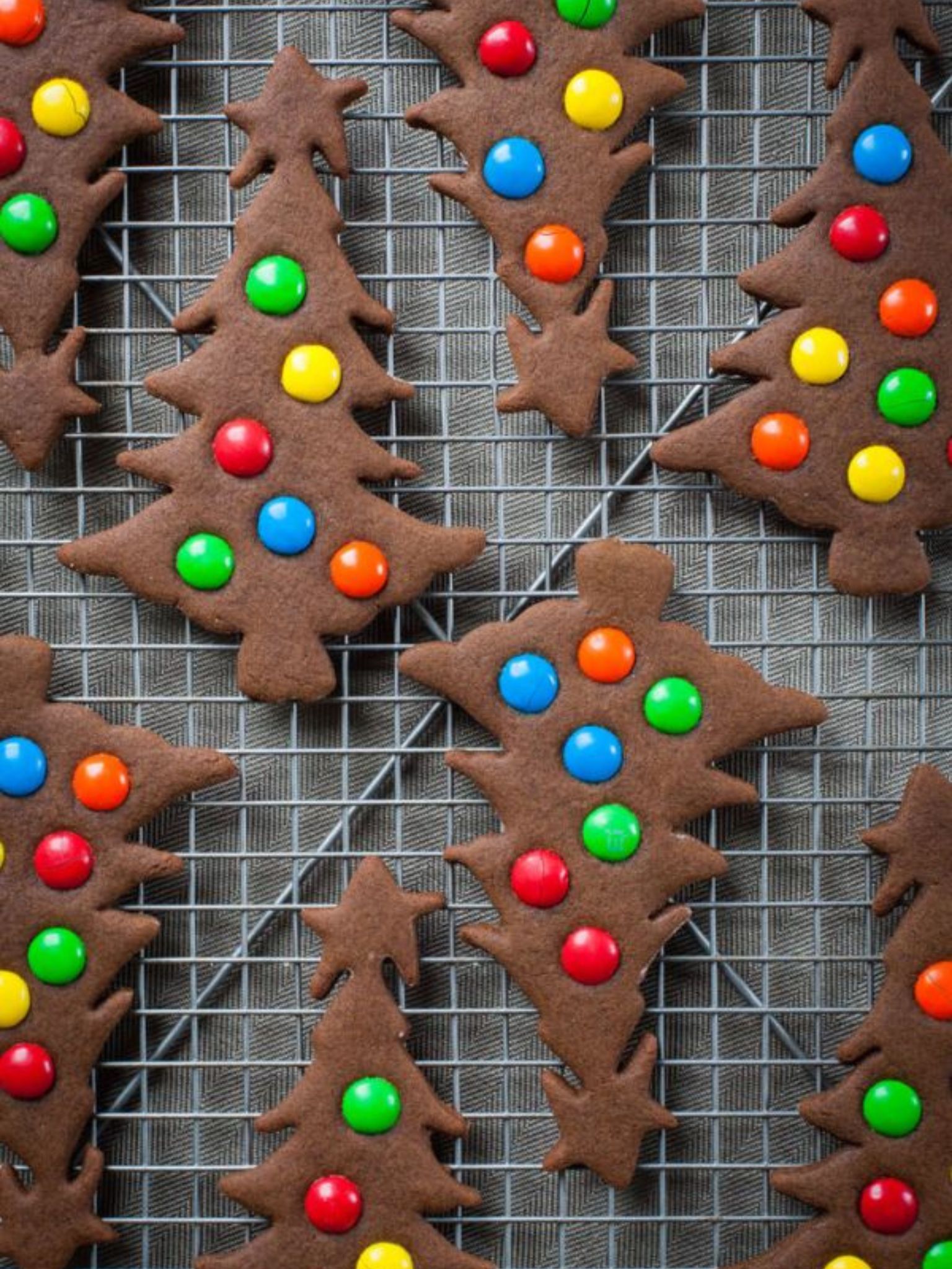 gingerbread trees with m and m's