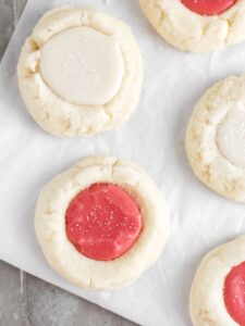 thumprint cookies with frosting