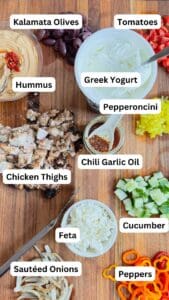 Ingredient list for Chicken Thigh Lettuce Wraps