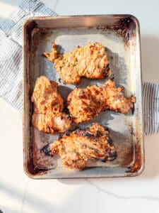 Matinated Grilled chicken thighs