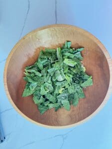 romaine in a wooden bowl