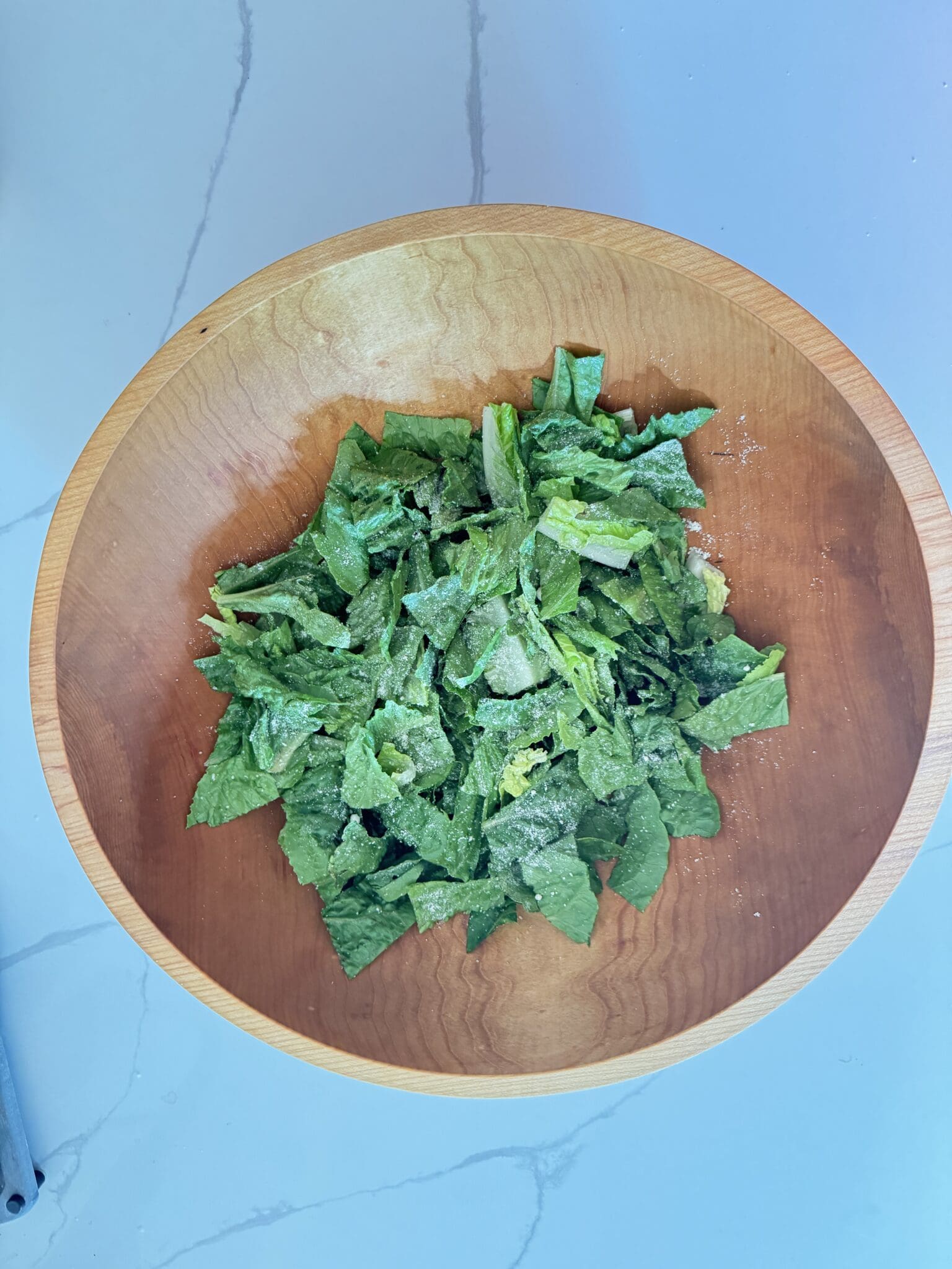 romaine in a wooden bowl