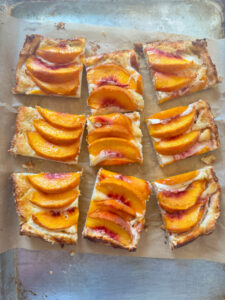 peach galette sliced