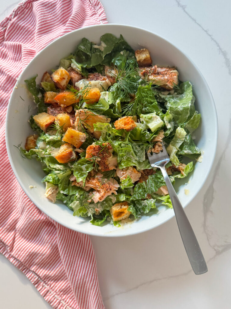 salmon salad with dill