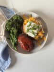 meatloaf and baked potato
