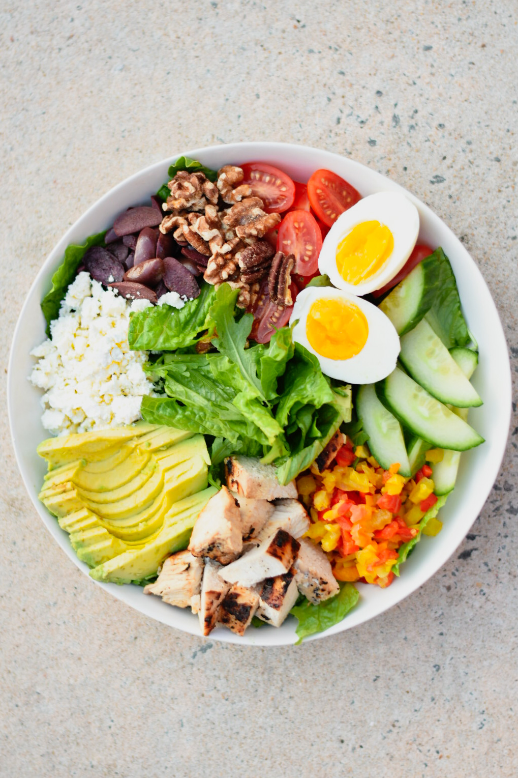 easy to peal hard boiled eggs on a salad